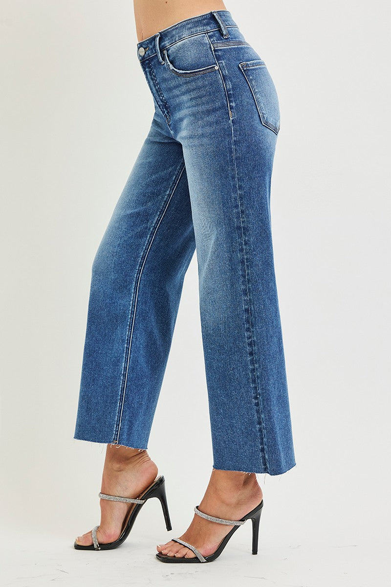 Risen Tristan High Rise Crop Wide Jeans PREORDER