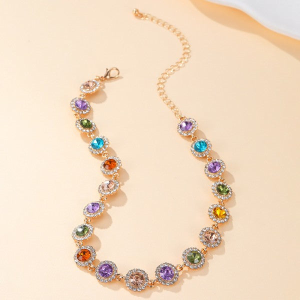 Ang Rainbow Crystal Necklace