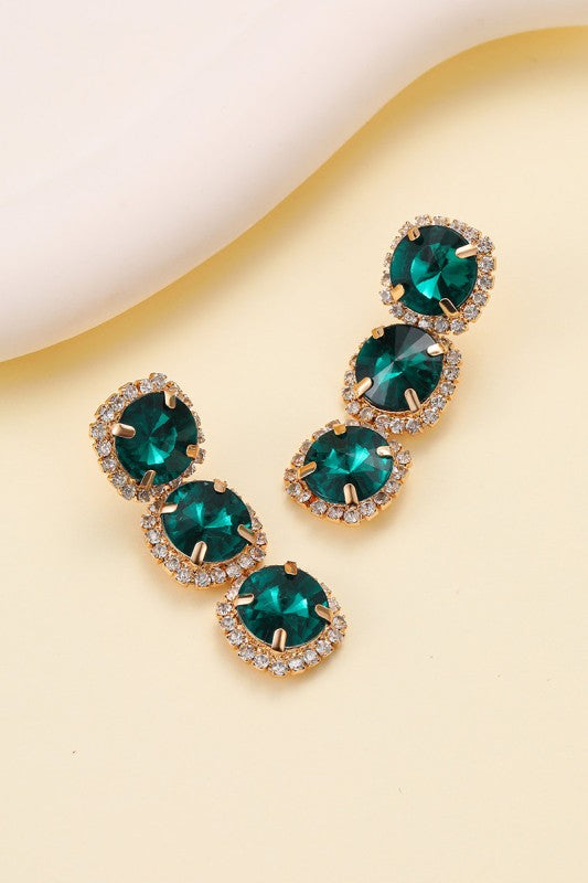 Heton Layer Rhinestone Earrings (2 Colors!)