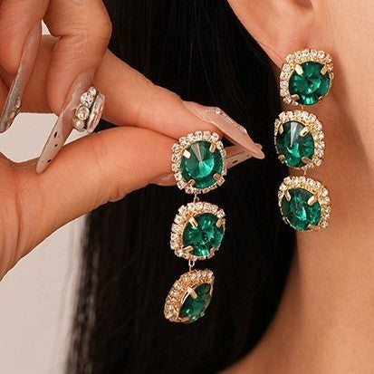 Heton Layer Rhinestone Earrings (2 Colors!)