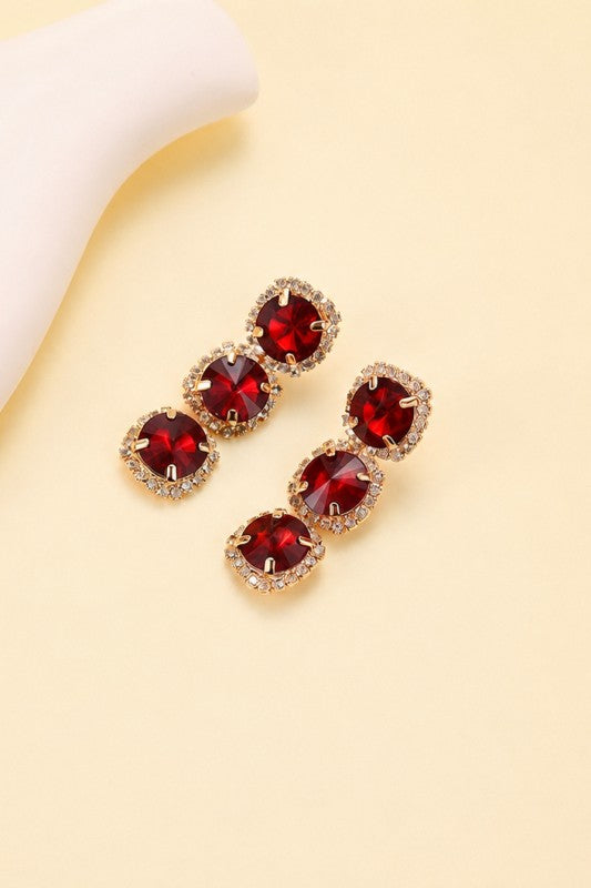 Heton Layer Rhinestone Earrings (2 Colors!)