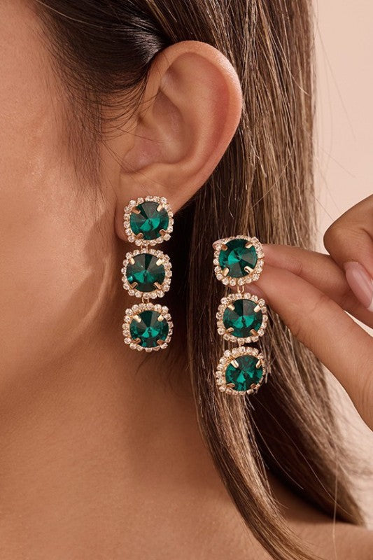 Heton Layer Rhinestone Earrings (2 Colors!)