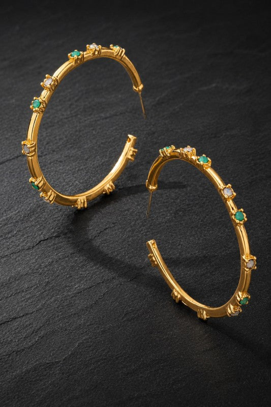 Boyd Hoop Gem Earrings