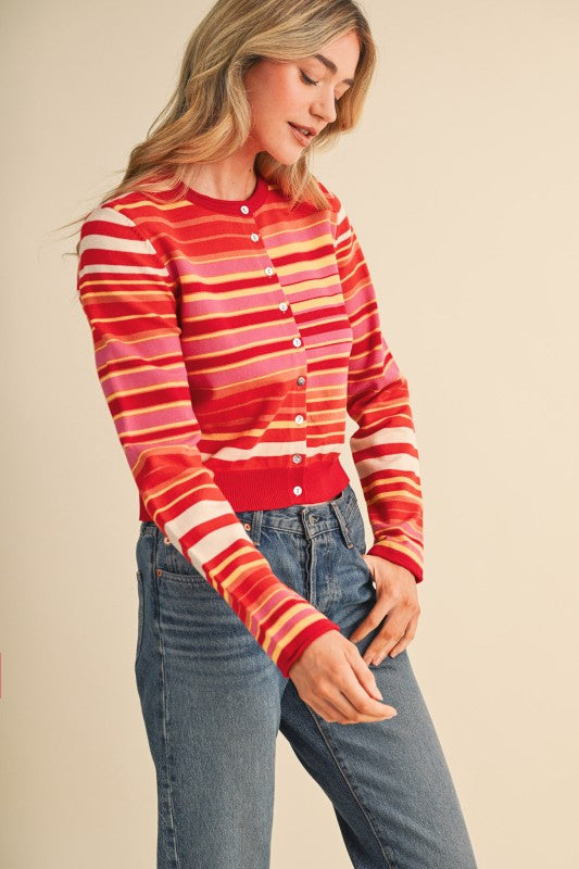 Charlie Stripe Knit Cardigan