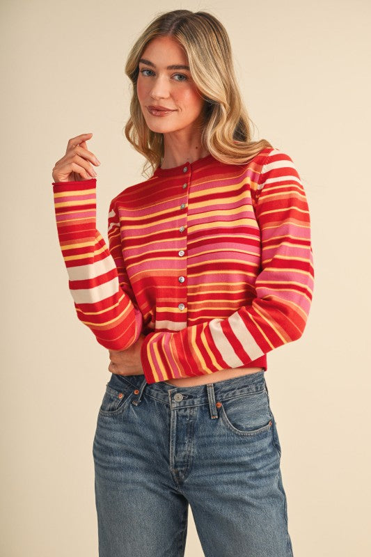 Charlie Stripe Knit Cardigan