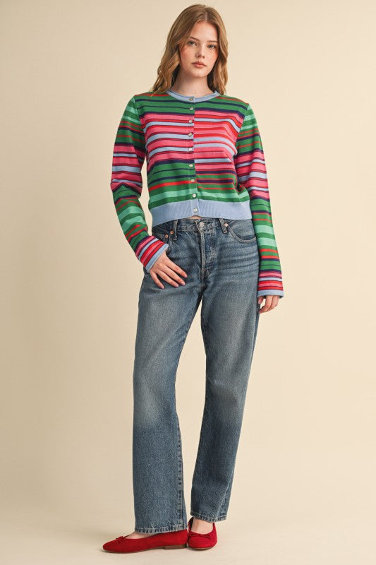 Charlie Stripe Knit Cardigan