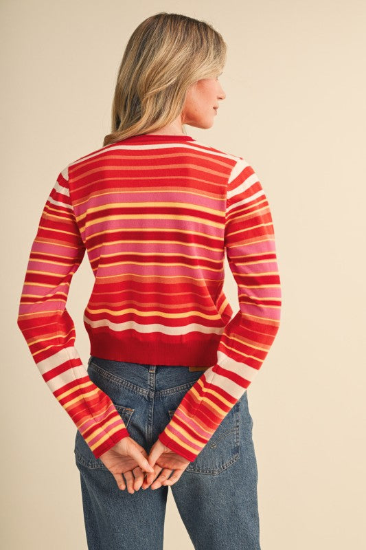 Charlie Stripe Knit Cardigan