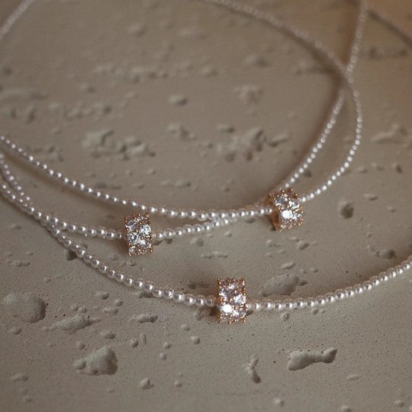 Attia Rhinestone Charm Necklace