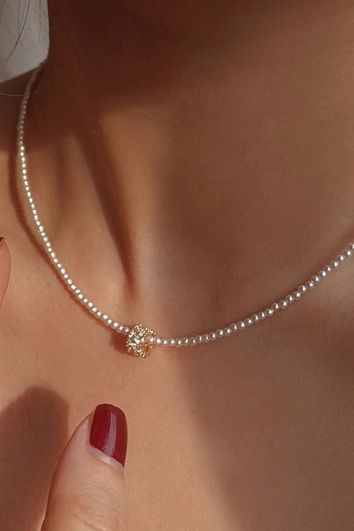 Attia Rhinestone Charm Necklace