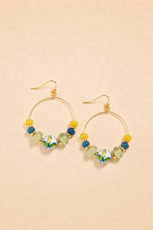 Arbor Bead Hoop Earrings