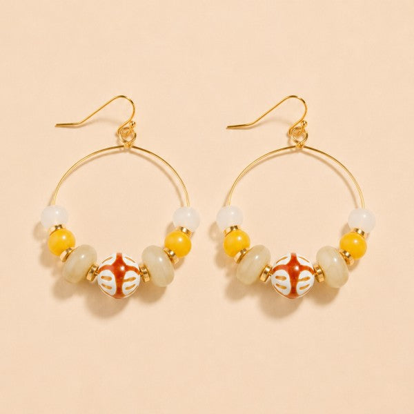 Arbor Bead Hoop Earrings