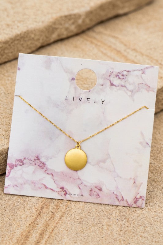 Banna Disk Pendant Necklace