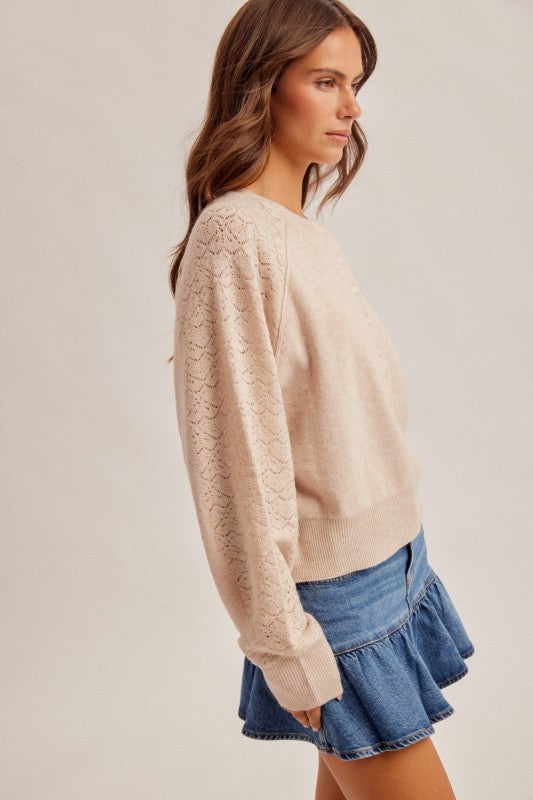 Holmes Lace Texture Henley Top PREORDER