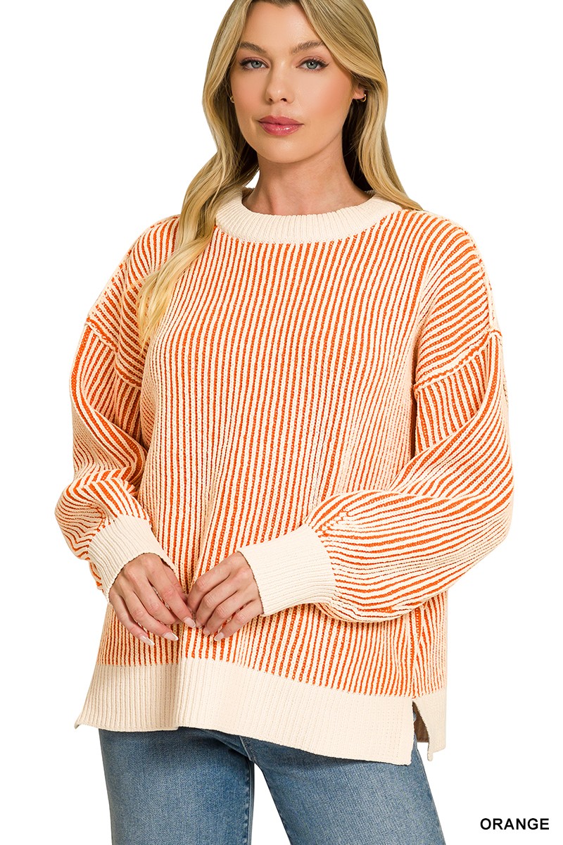 Reba Ribbed Crew Sweater