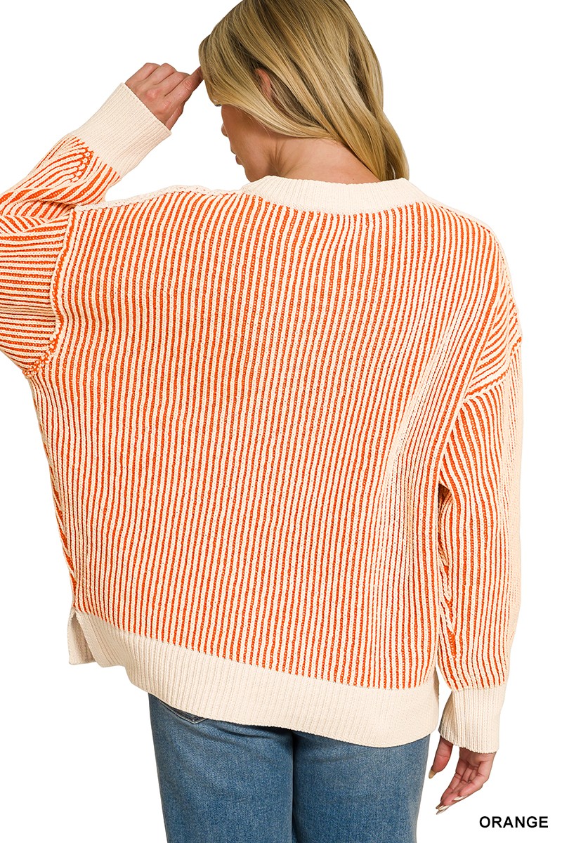 Reba Ribbed Crew Sweater
