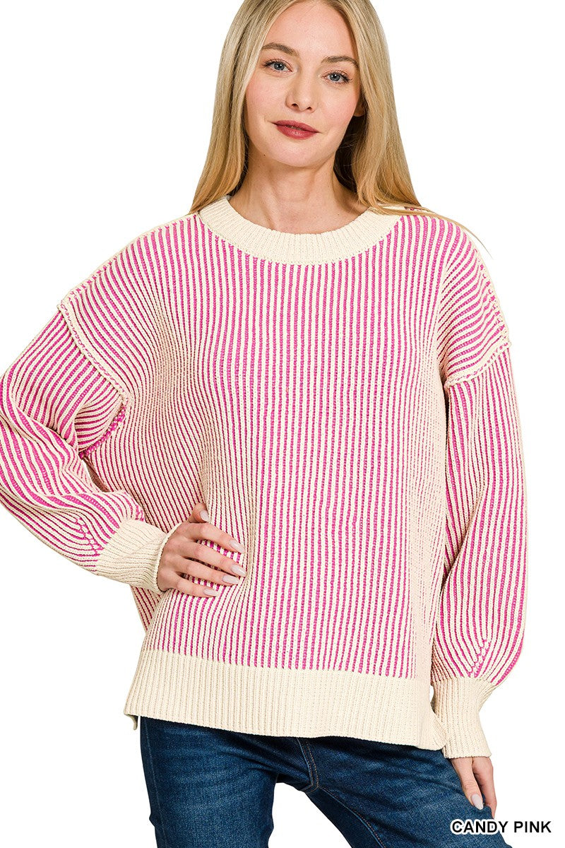 Reba Ribbed Crew Sweater