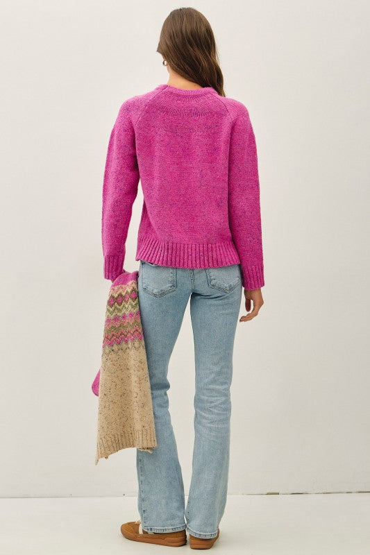 Hermie Pink Chunky Sweater