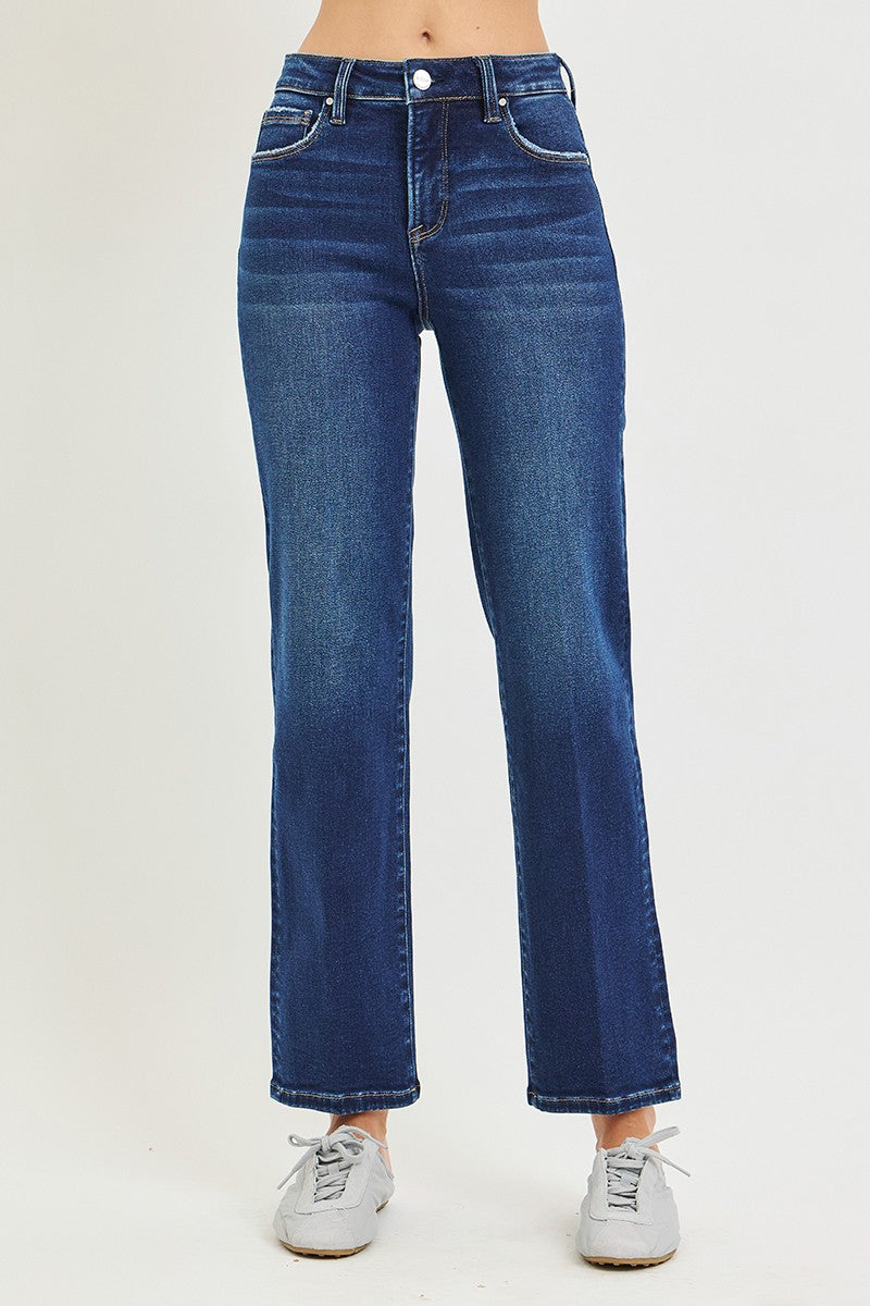 RISEN Betty High Rise Ankle Straight Jeans PREORDER
