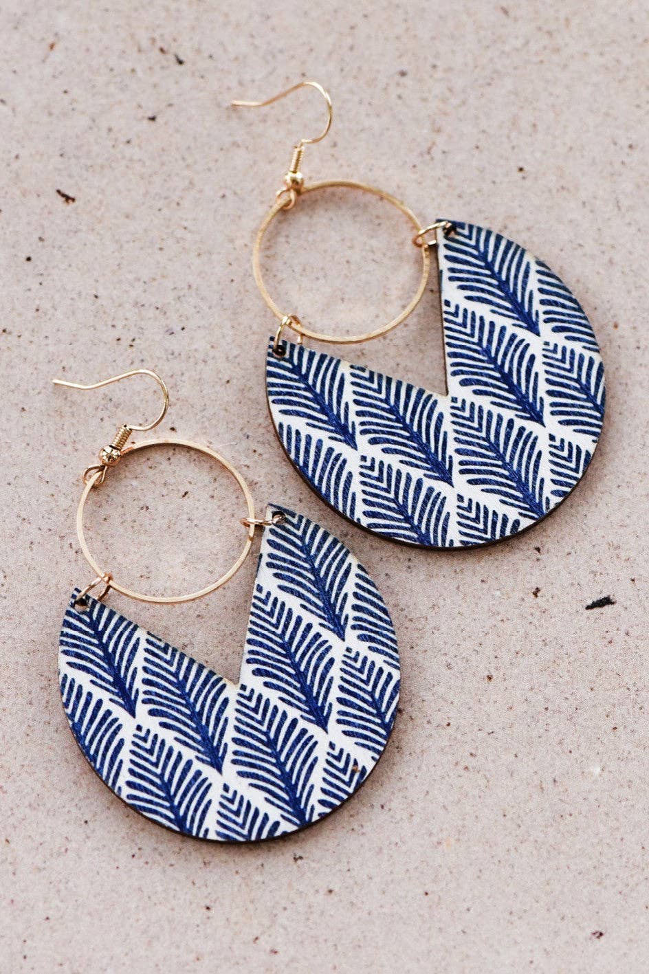 Allan Boho Painted Wood Drop Earrings