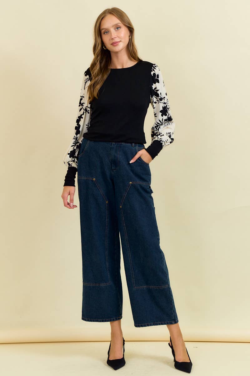 Logan Floral Sleeve Top