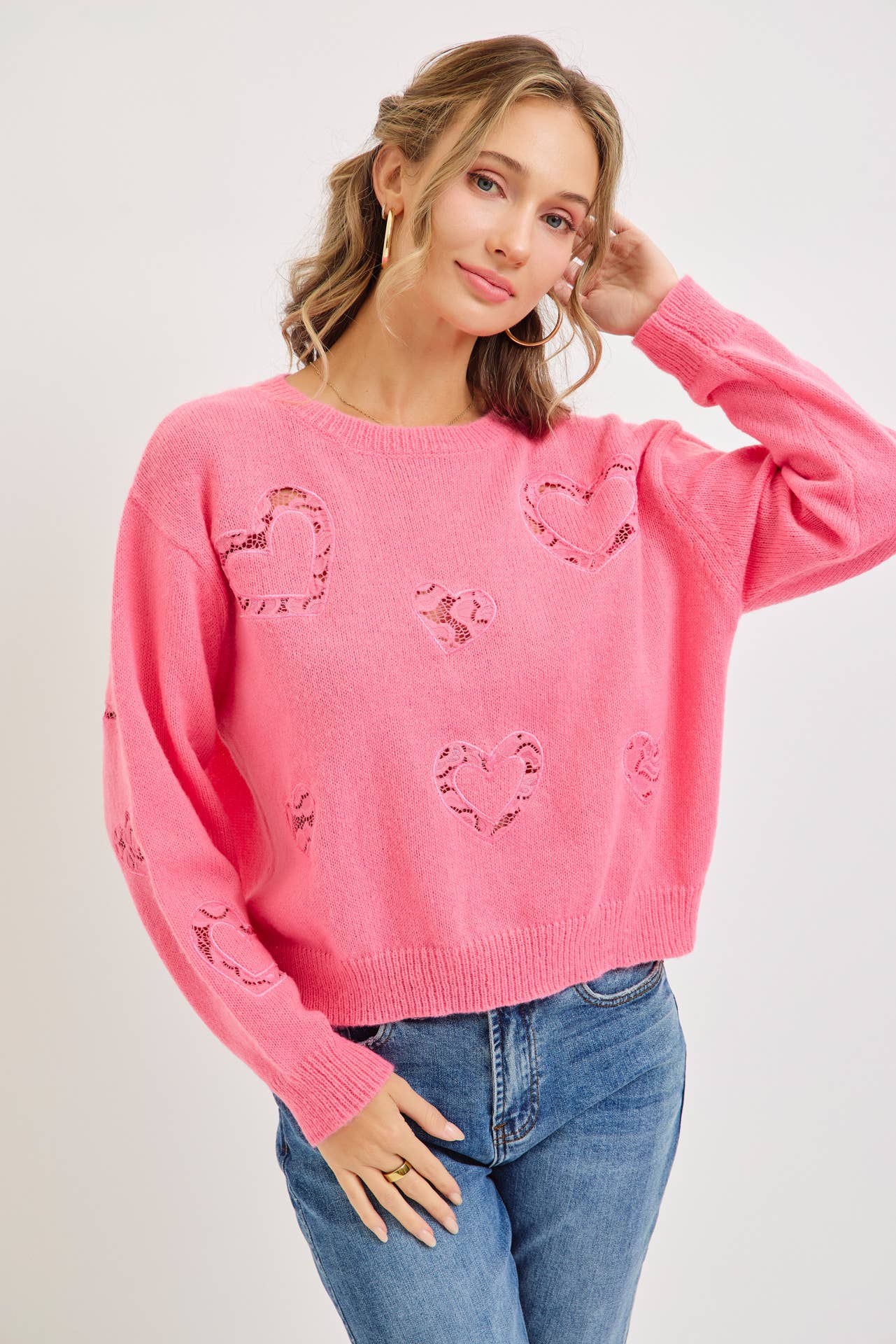 Crushing Heart Cutout Sweater FINAL SALE