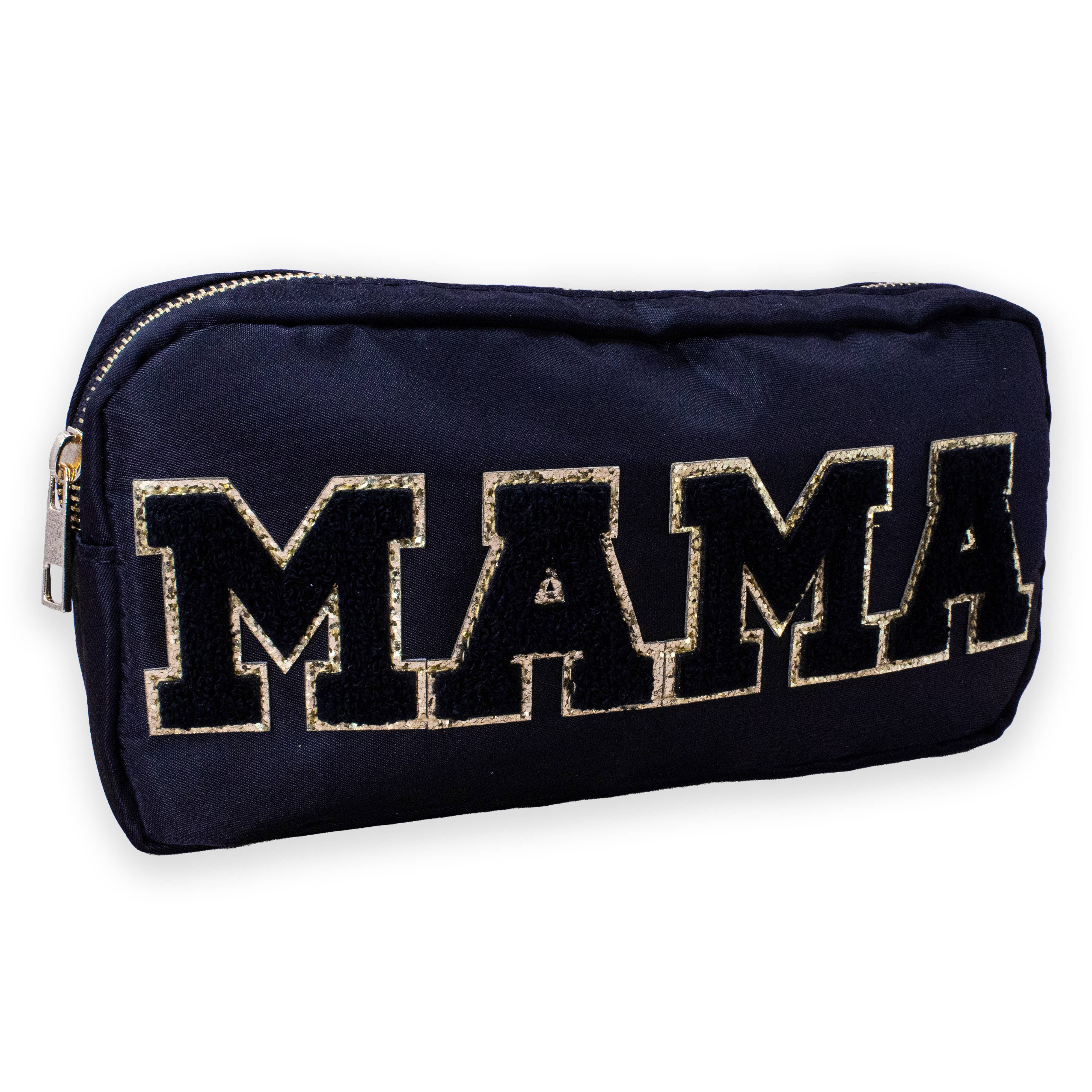 Mama Nylon Chenille Letter Travel Makeup Pouch PREORDER