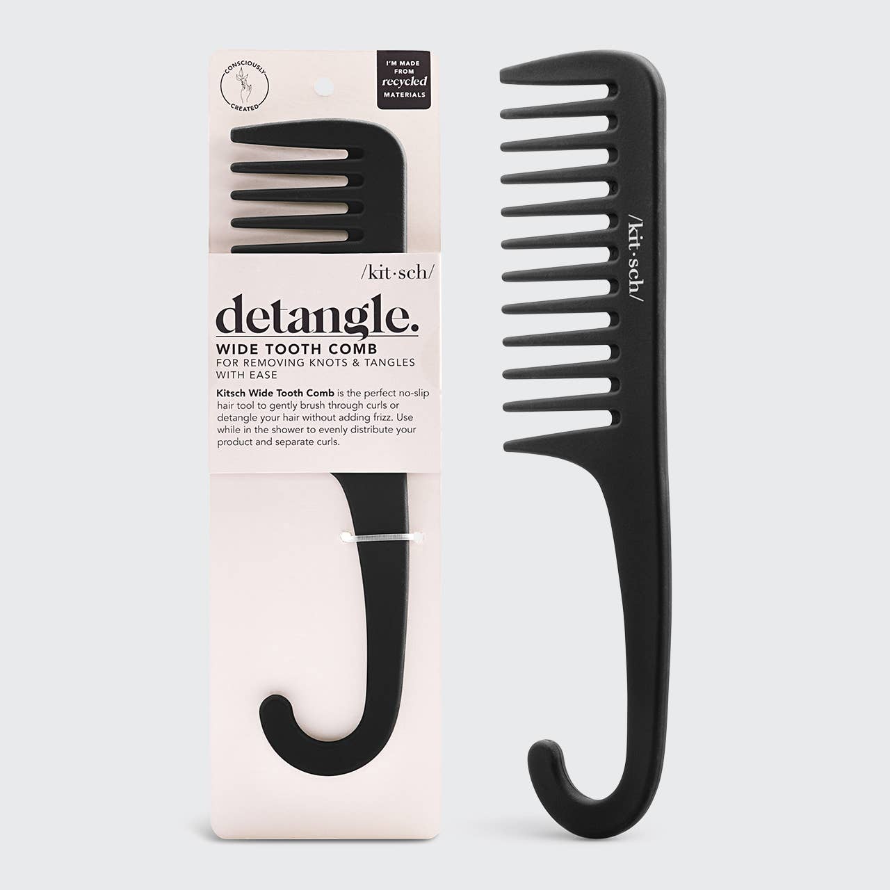 KITSCH Wide Tooth Comb in Recycled Plastic