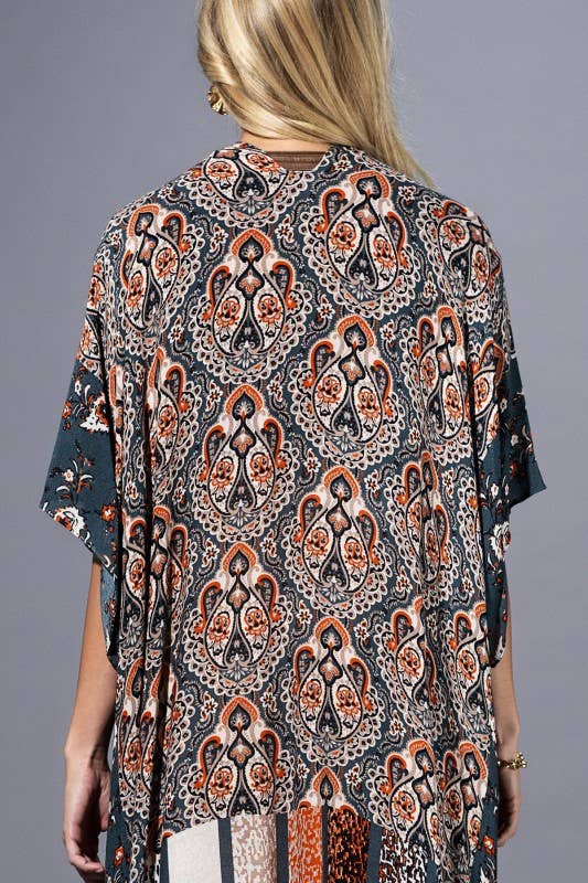 Sweeney Vintage Inspired Paisley Kimono