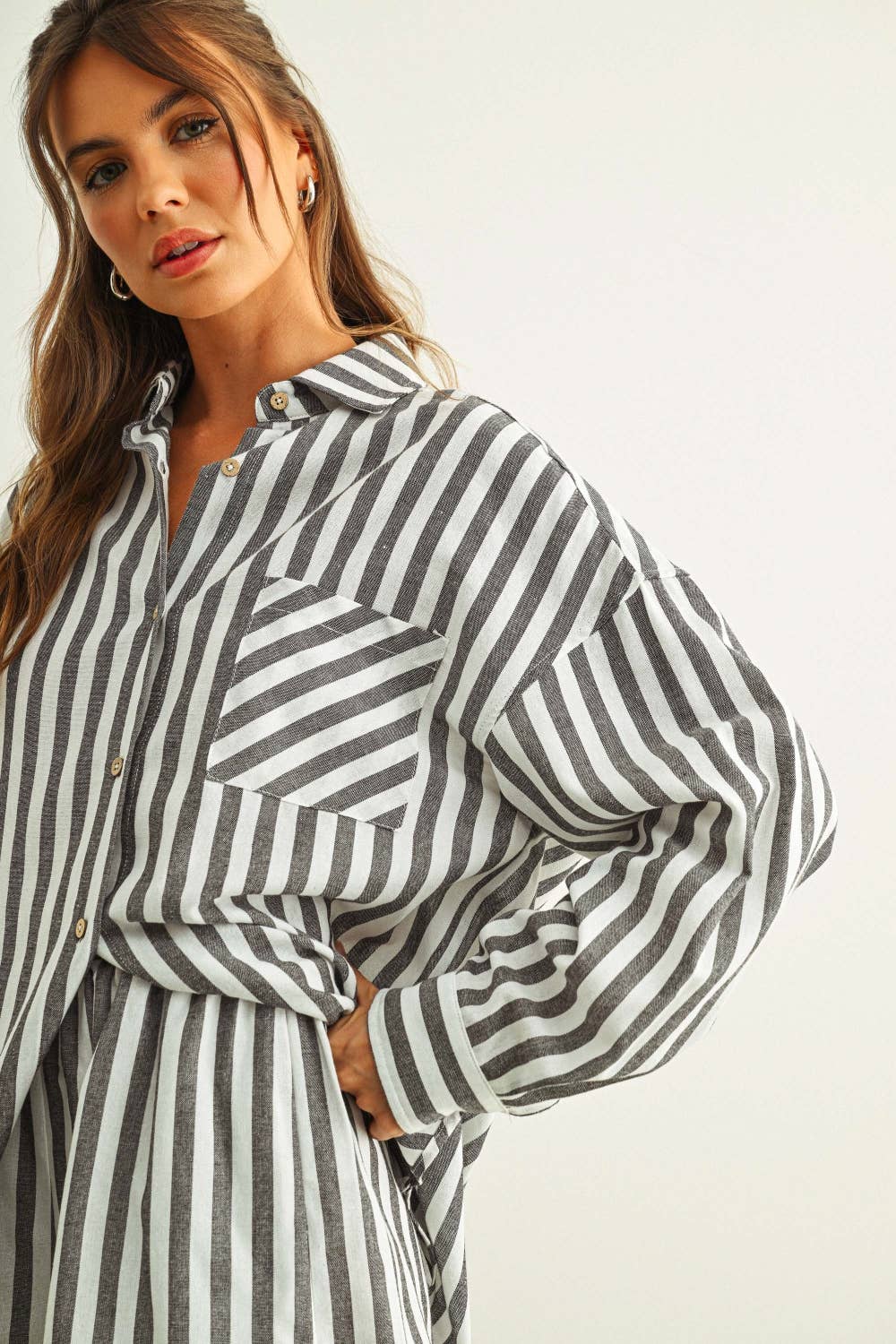 Louisa Linen Striped Shirt