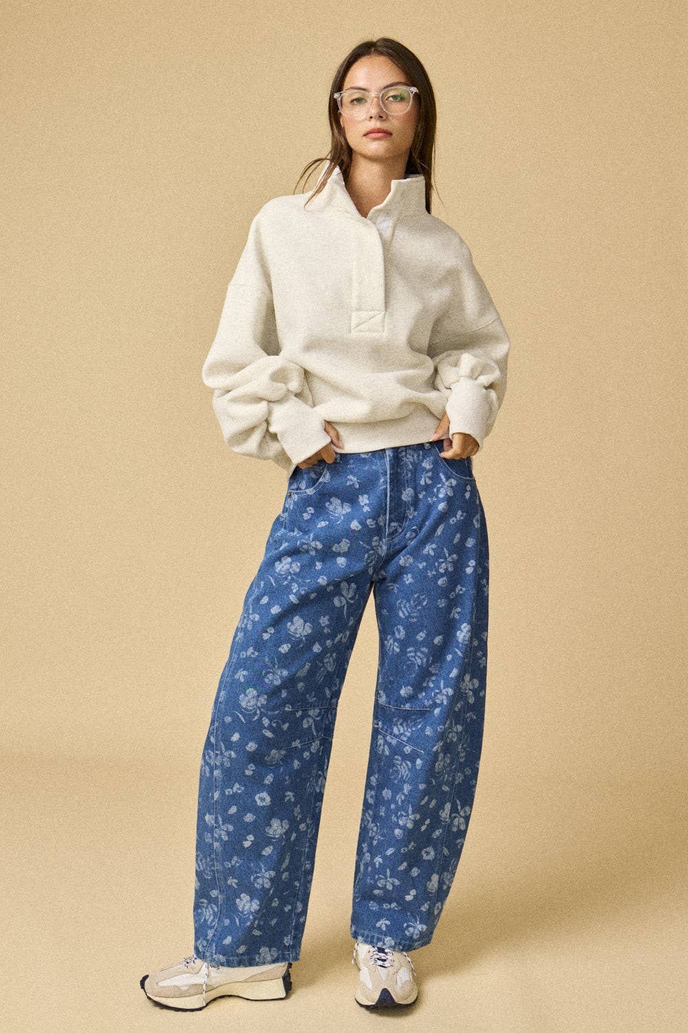 Wendy White Melange Pullover