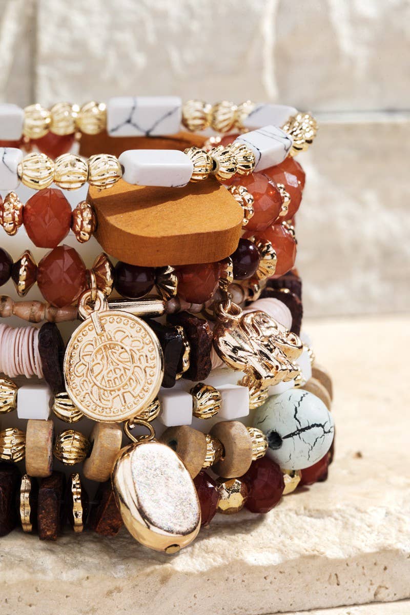 Flint Multi Layered Natural Stone Bracelet