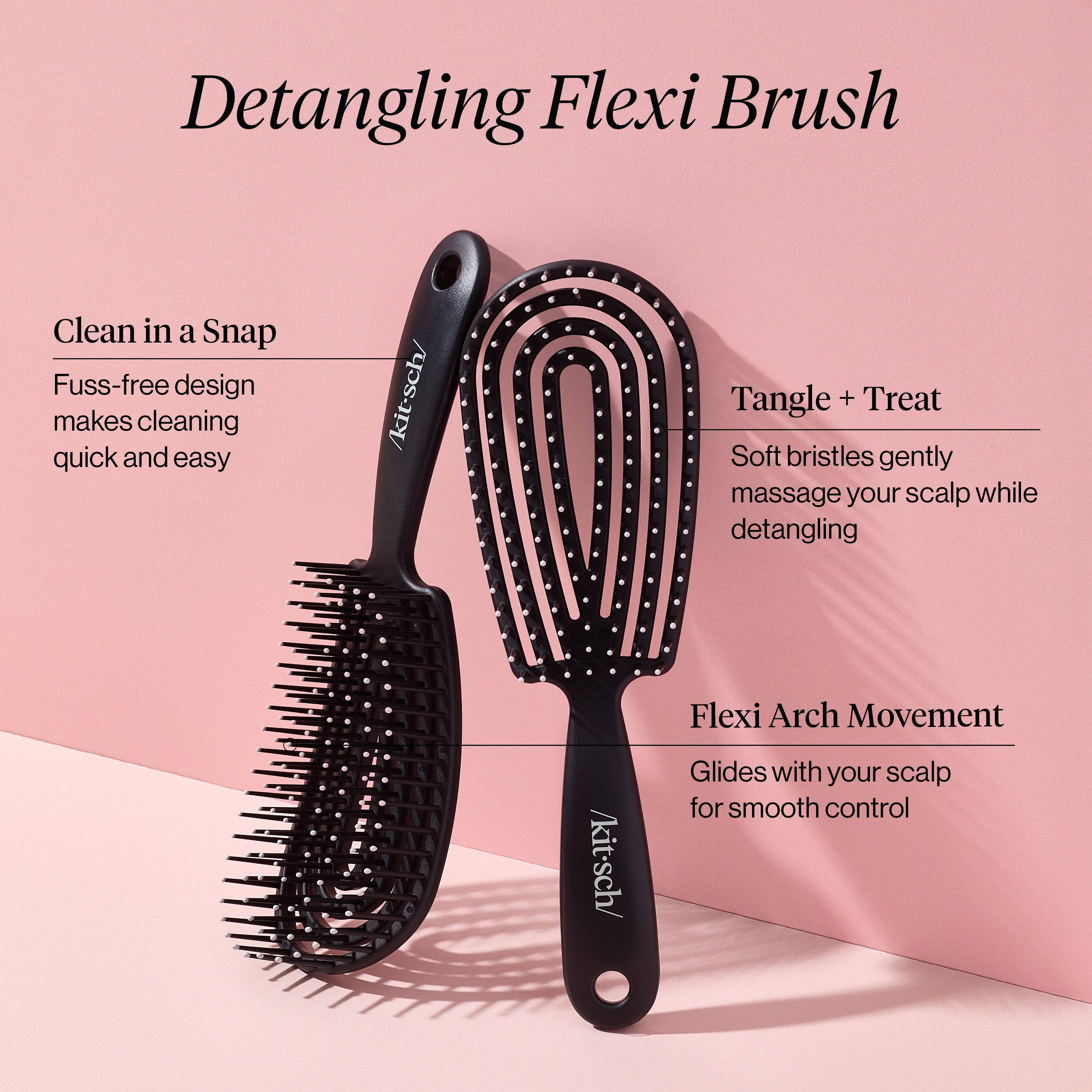 KITSCH Detangling Flexi Brush - Black