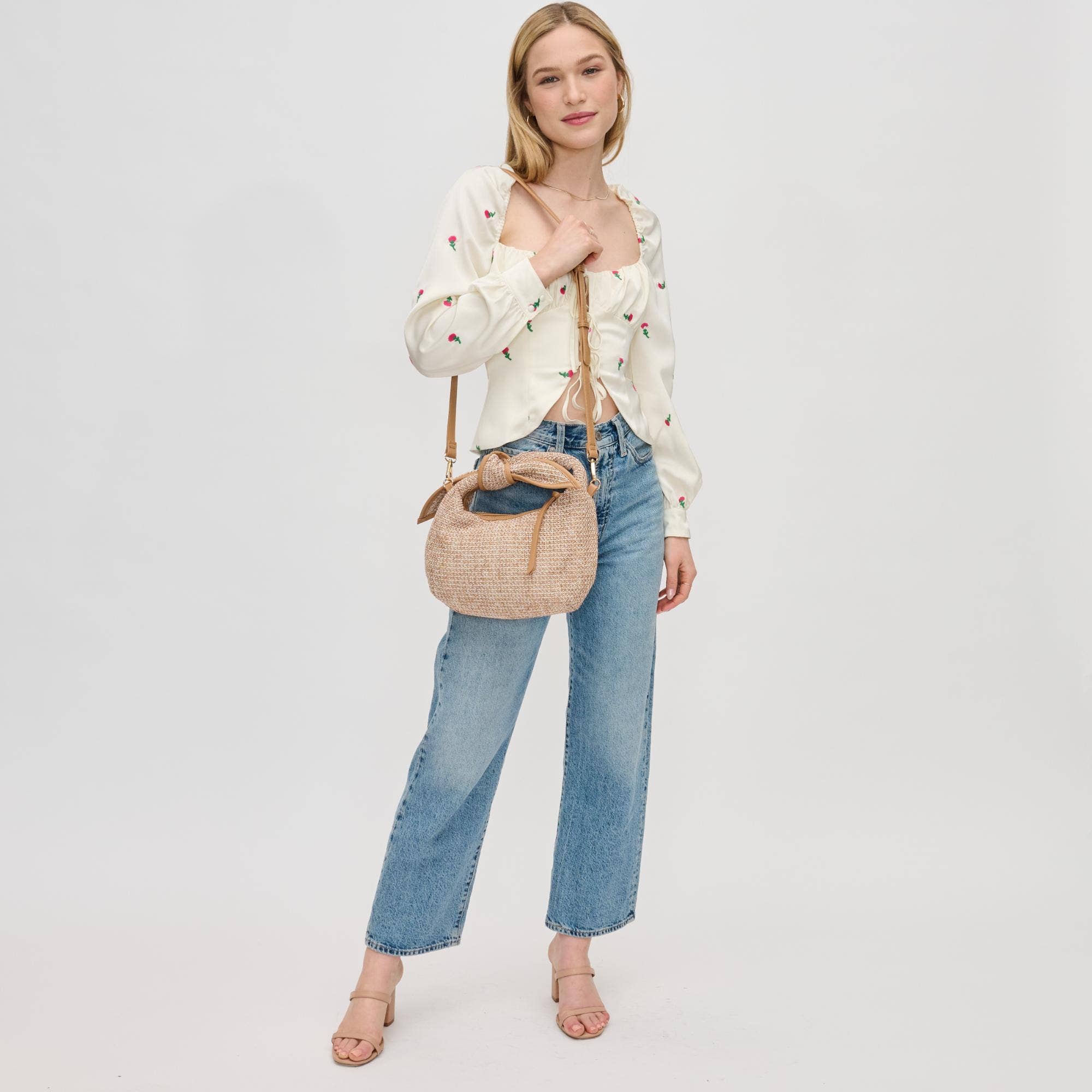 Paloma Knot Straw Crossbody PREORDER