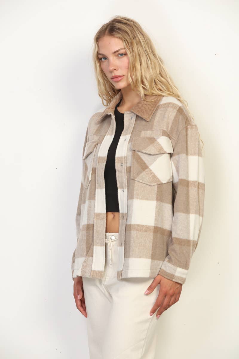 Waylan Plaid Shacket Jacket