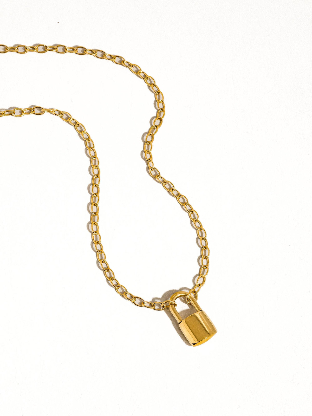 Flânerie by MAIQ Locky 18K Non-Tarnish Lock Chain Necklace