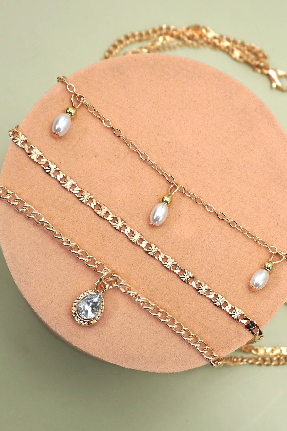 Cristopher Teardrop Charm Necklace