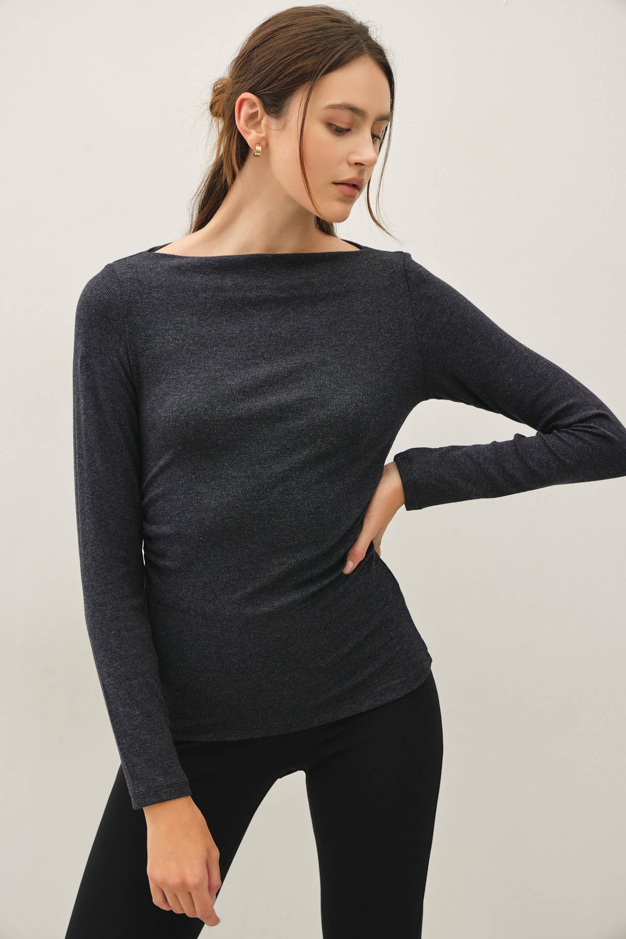 Hillary Boat Neck Long Sleeve Top PREORDER
