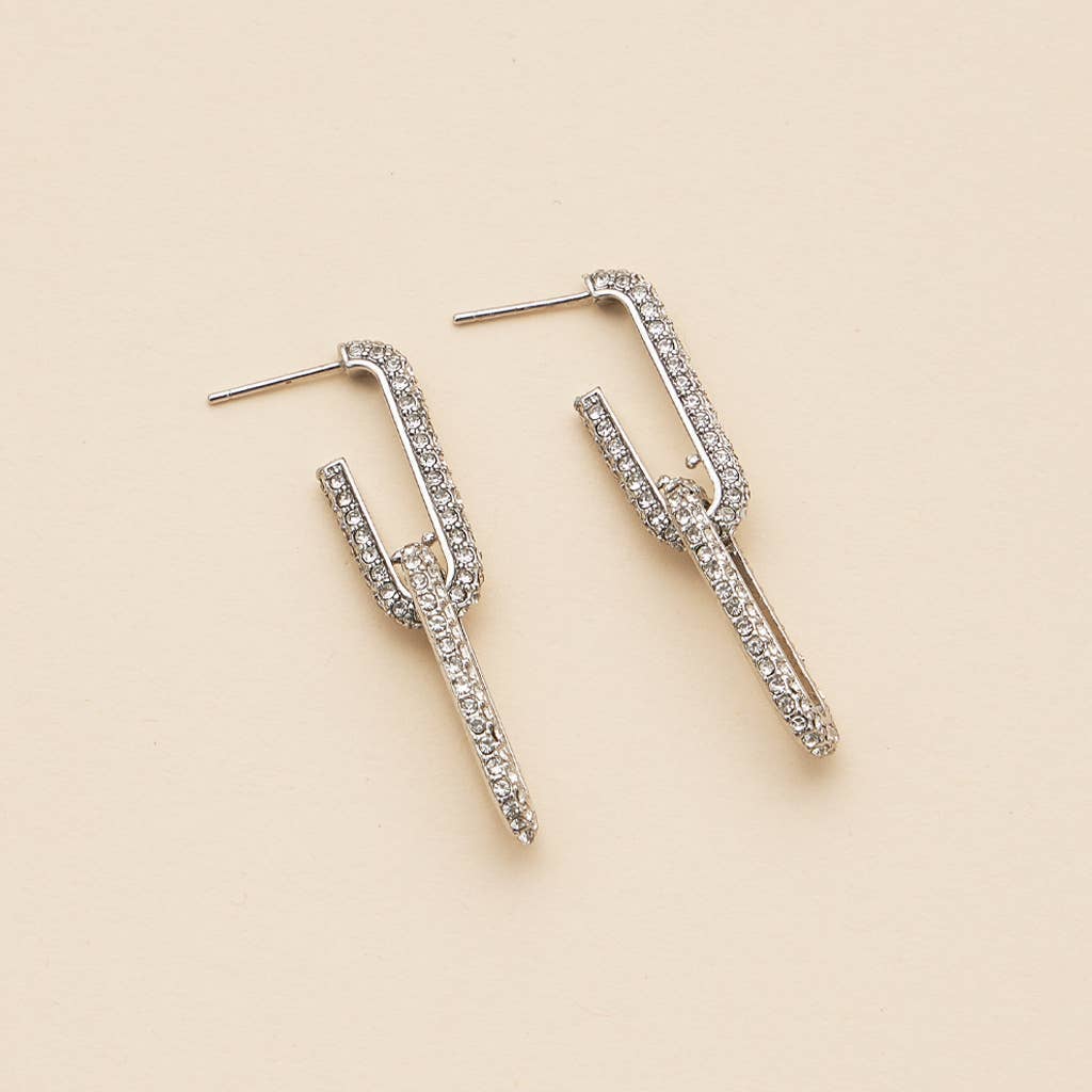 Harly Linked 18K Gold Dip CZ Dangling Earrings