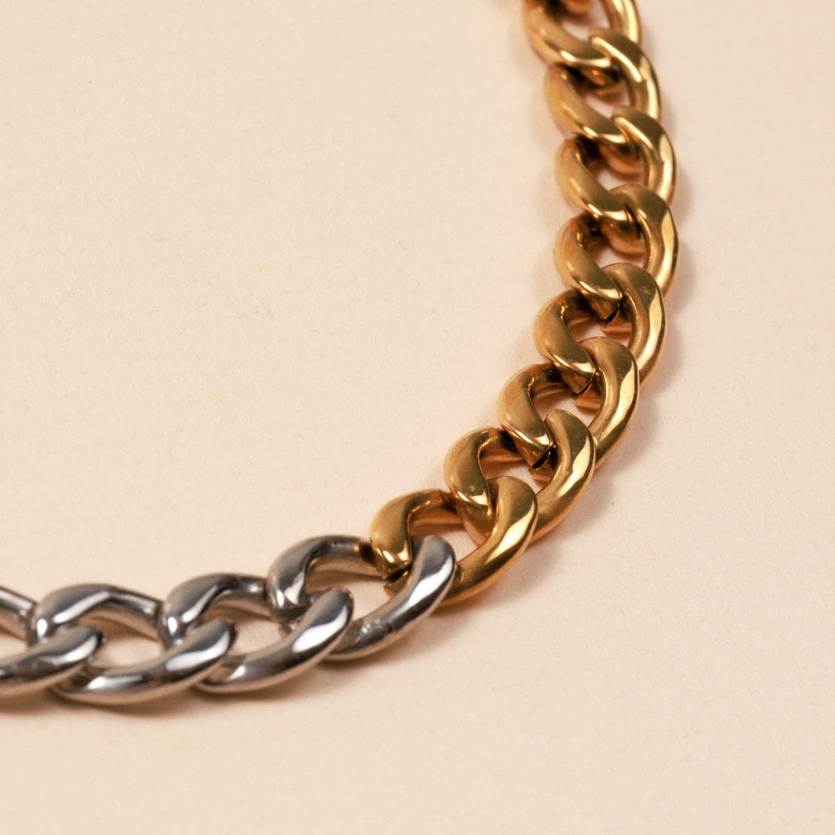 Hazel Gold & Silver 18K Gold Plated Stainless Steel Necklace