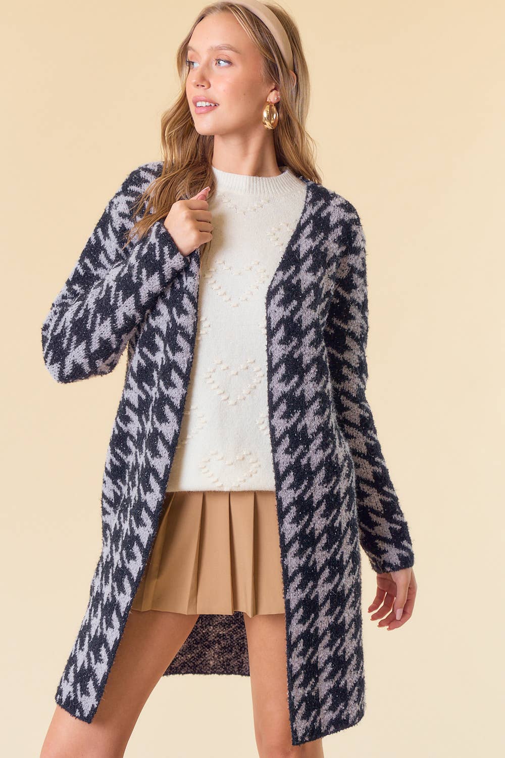 Galliston Houndstooth Cardigan FINAL SALE