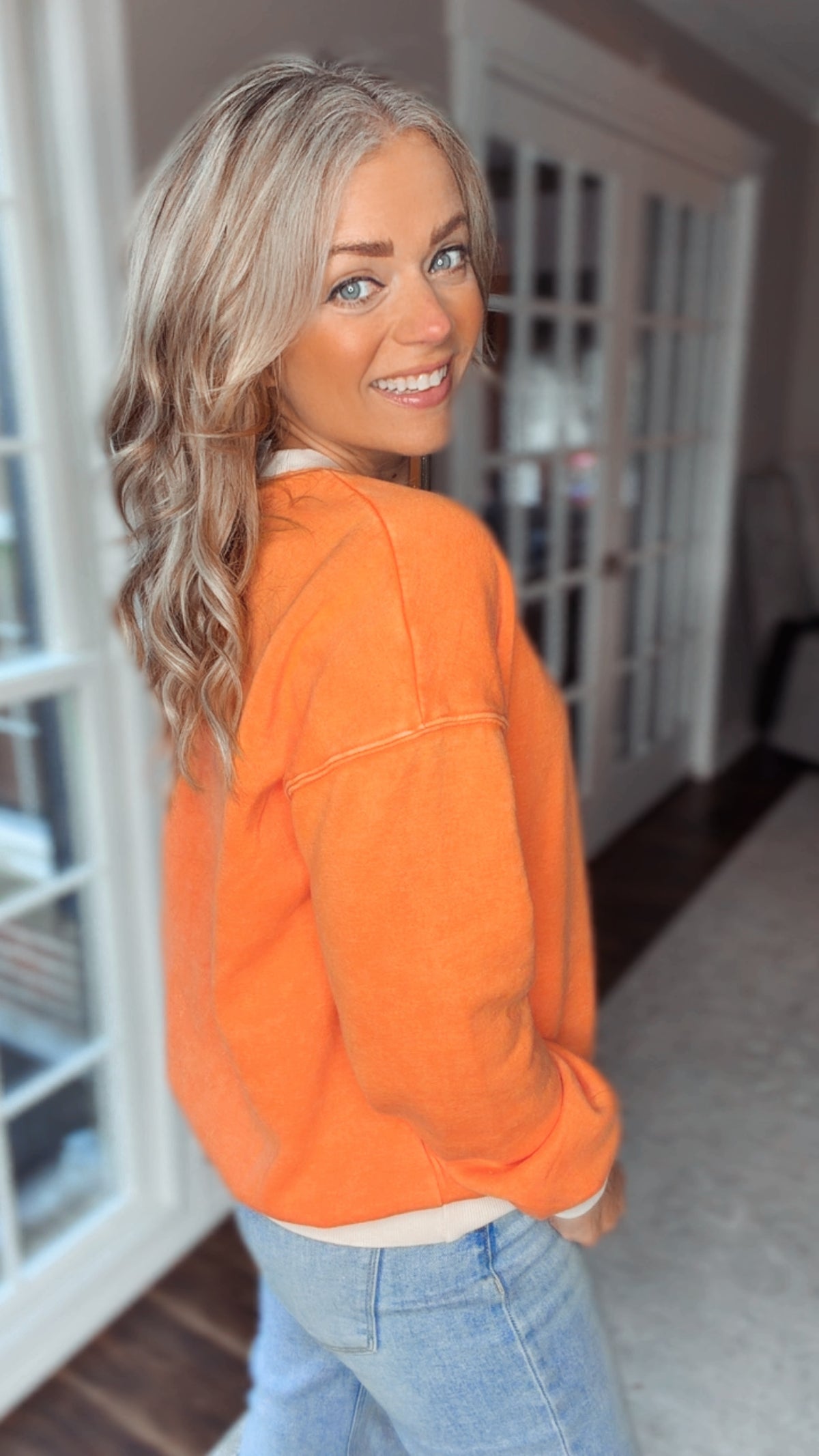 Devin Orange Sweatshirt