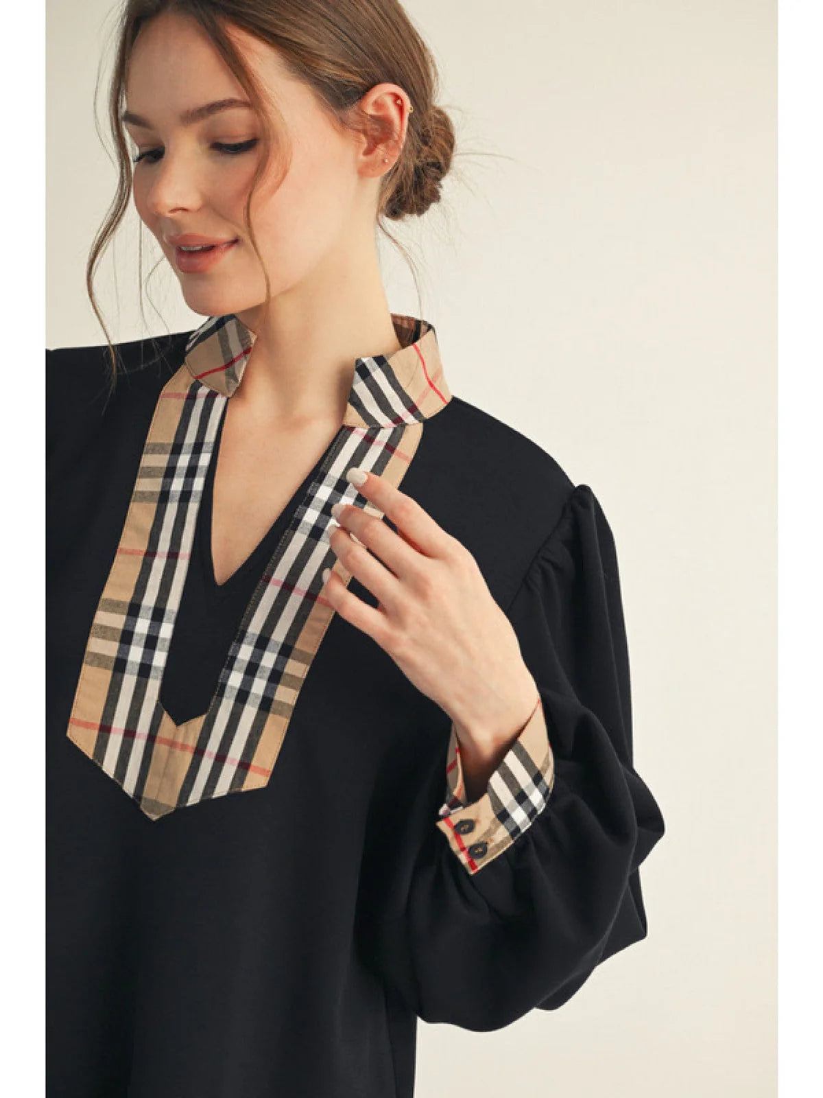 Bethann Plaid Tunic Top