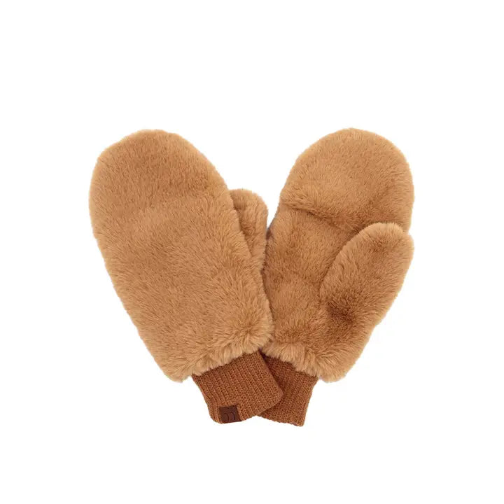 C.C Faux Fur Mittens (5 Colors!)