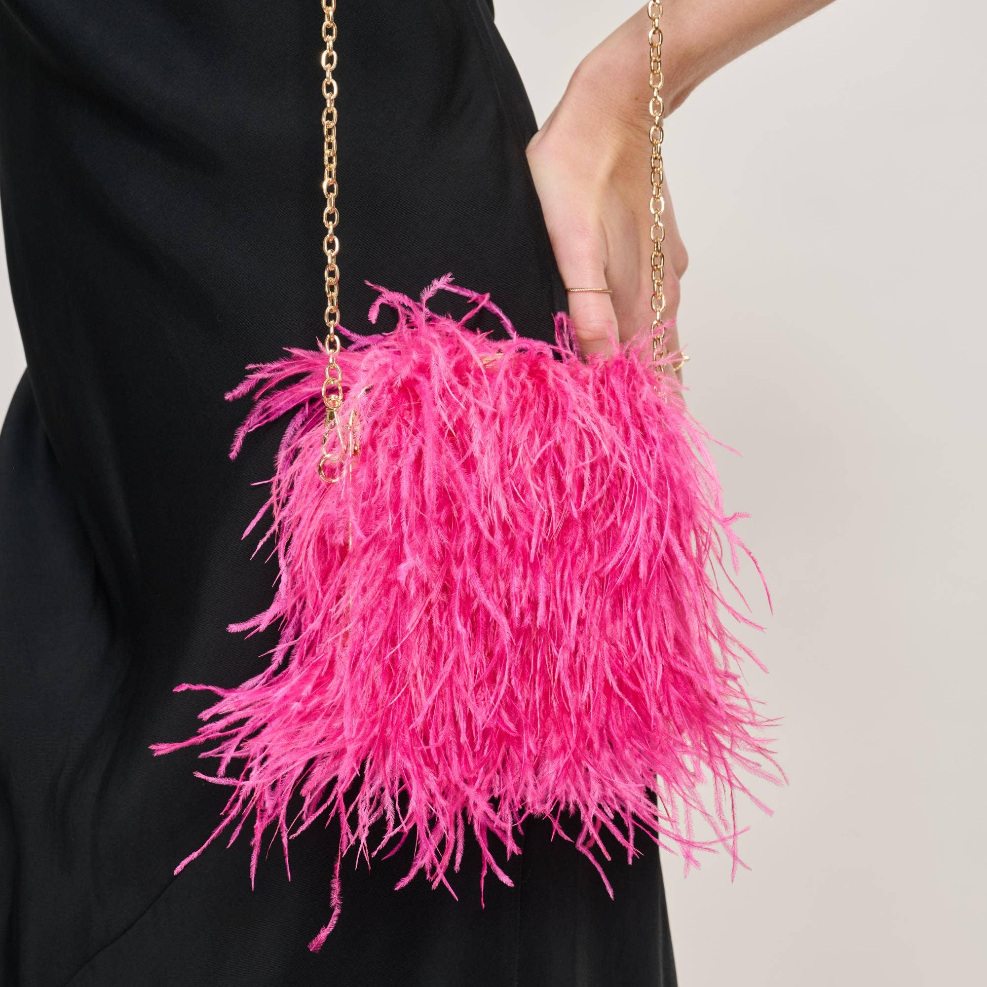 Feathered Flair Evening Bag