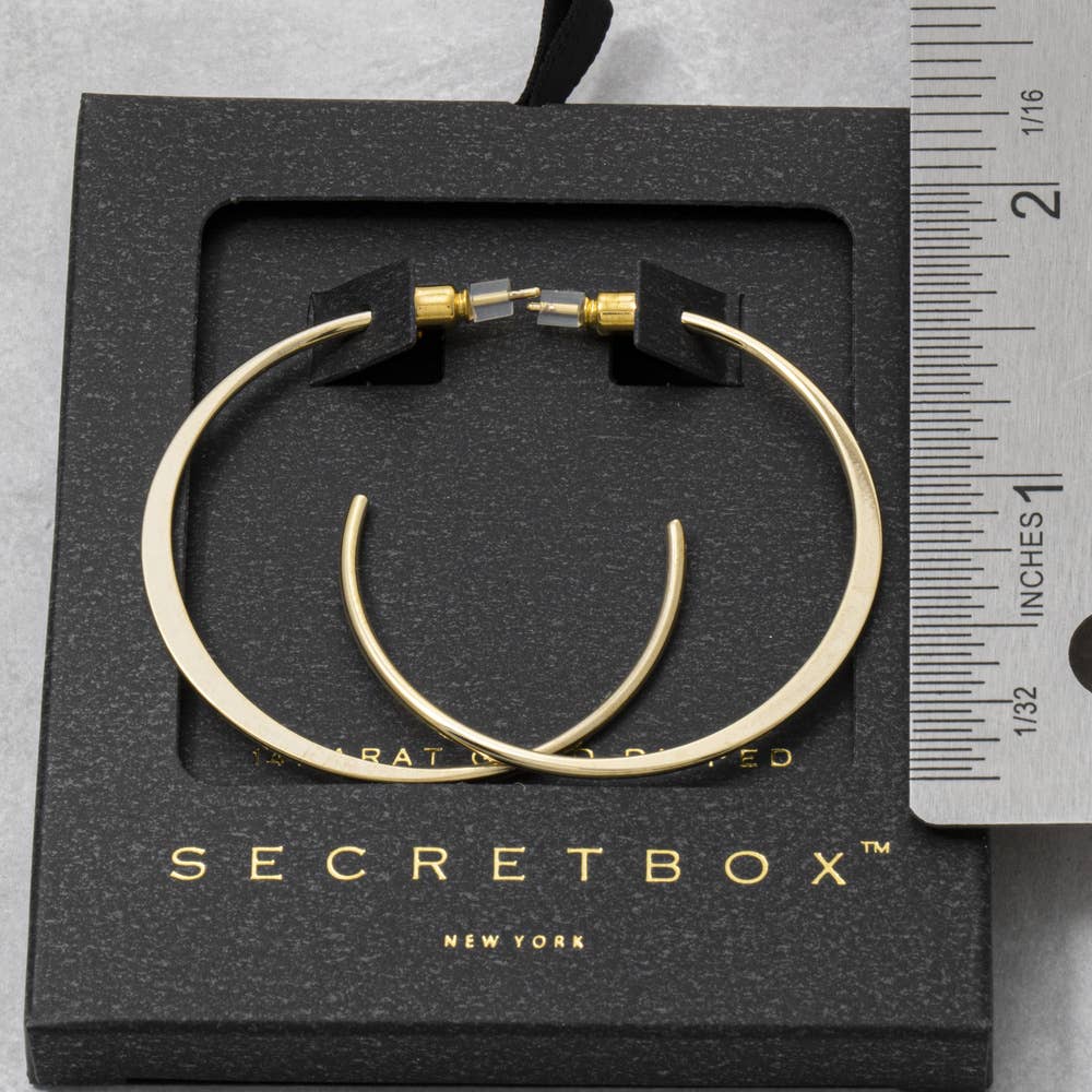 Serla Thin Wire Large Round Hoop Earrings
