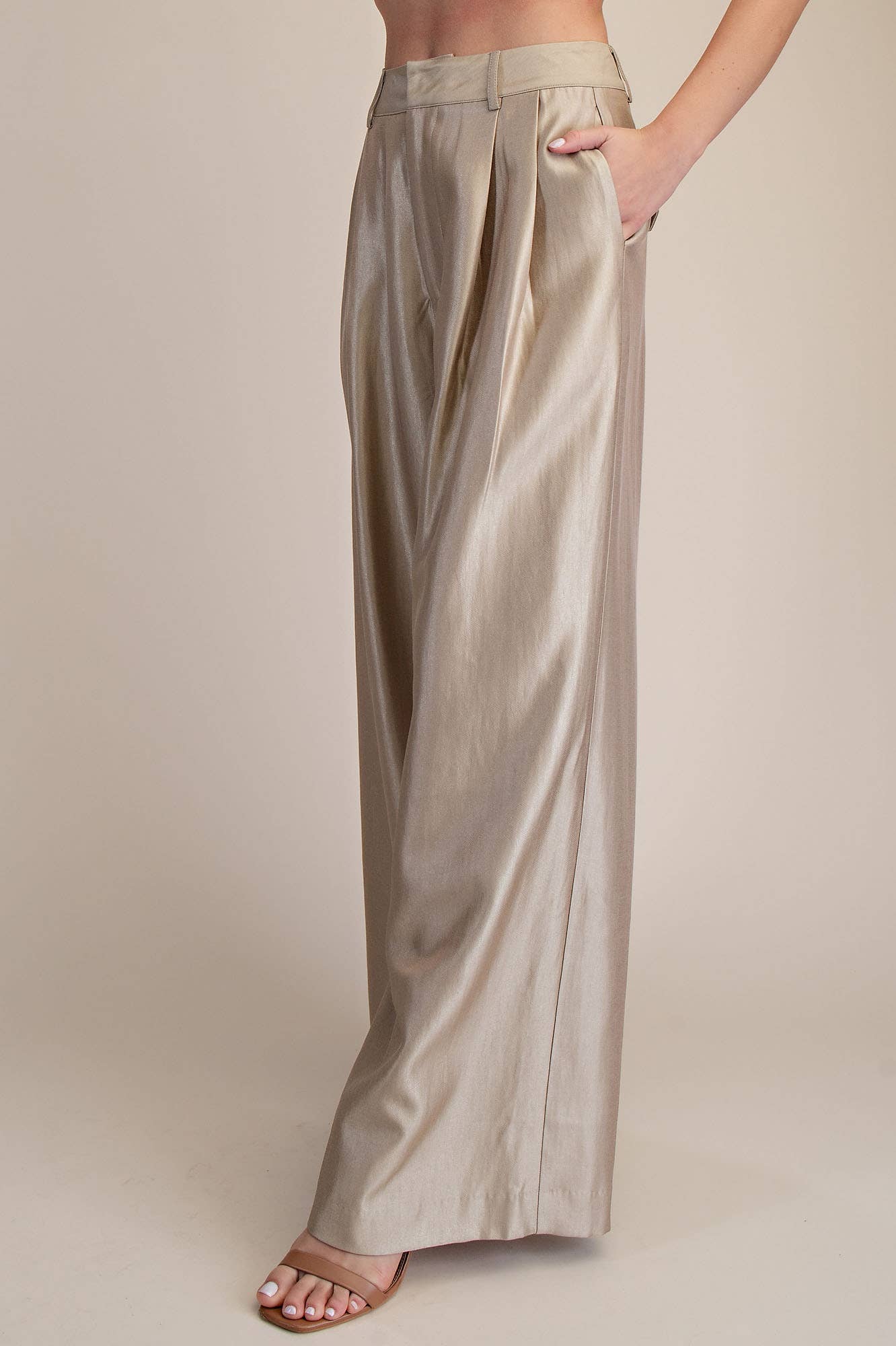 Murna High-Waisted Double Pleat Pants