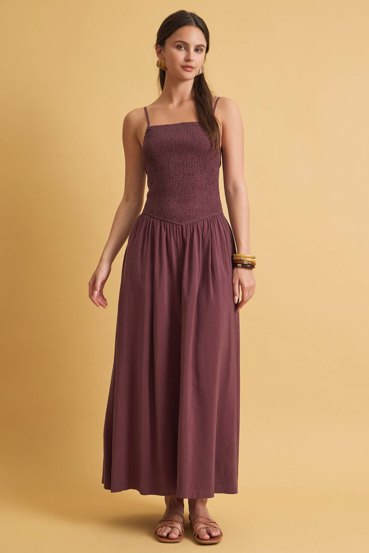 Bayer Dropped Waist Maxi Dress