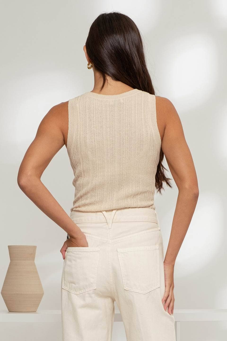 Sonnie Knit Khaki Tank