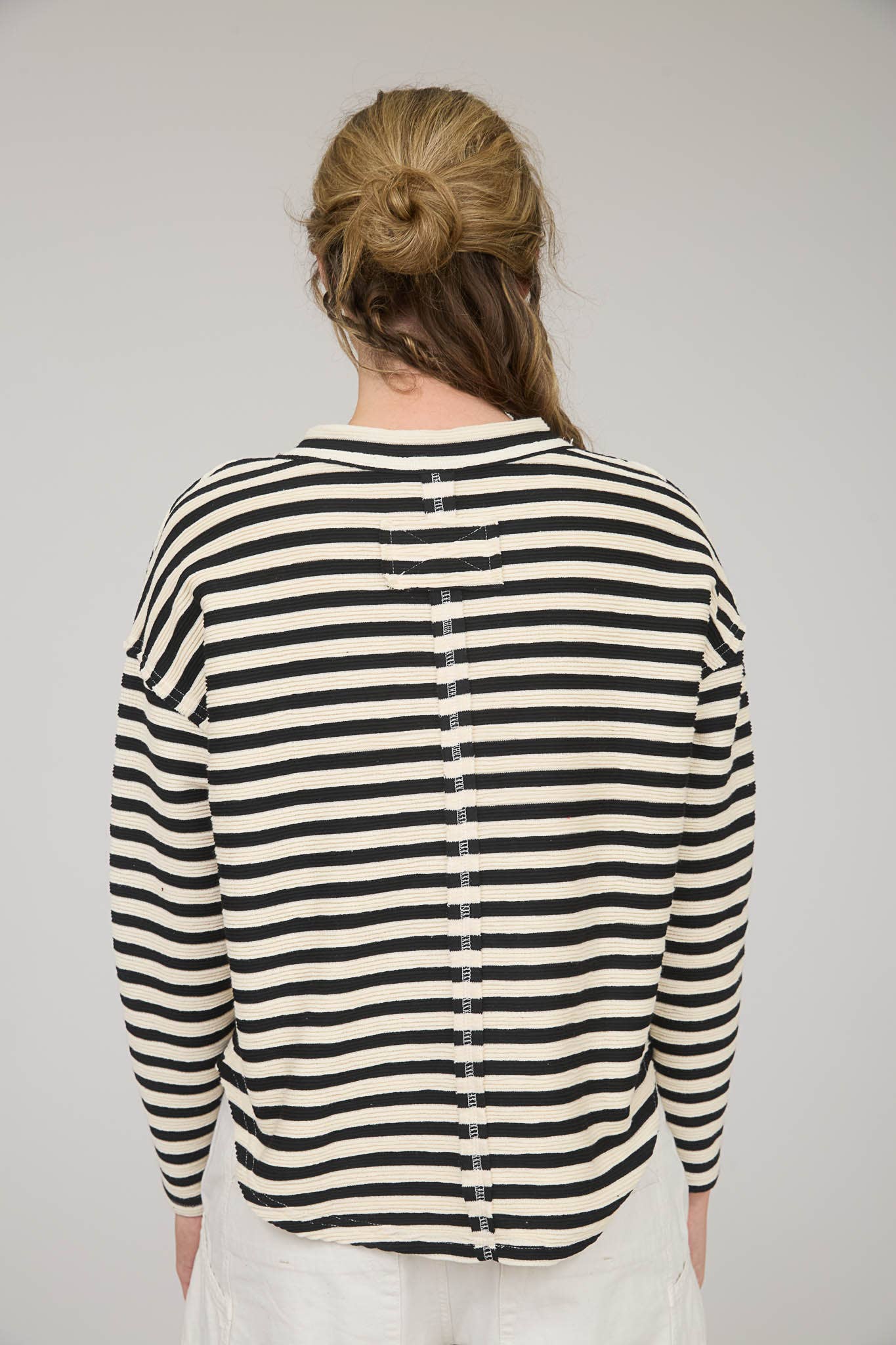 Stella Split Black Stripe Top
