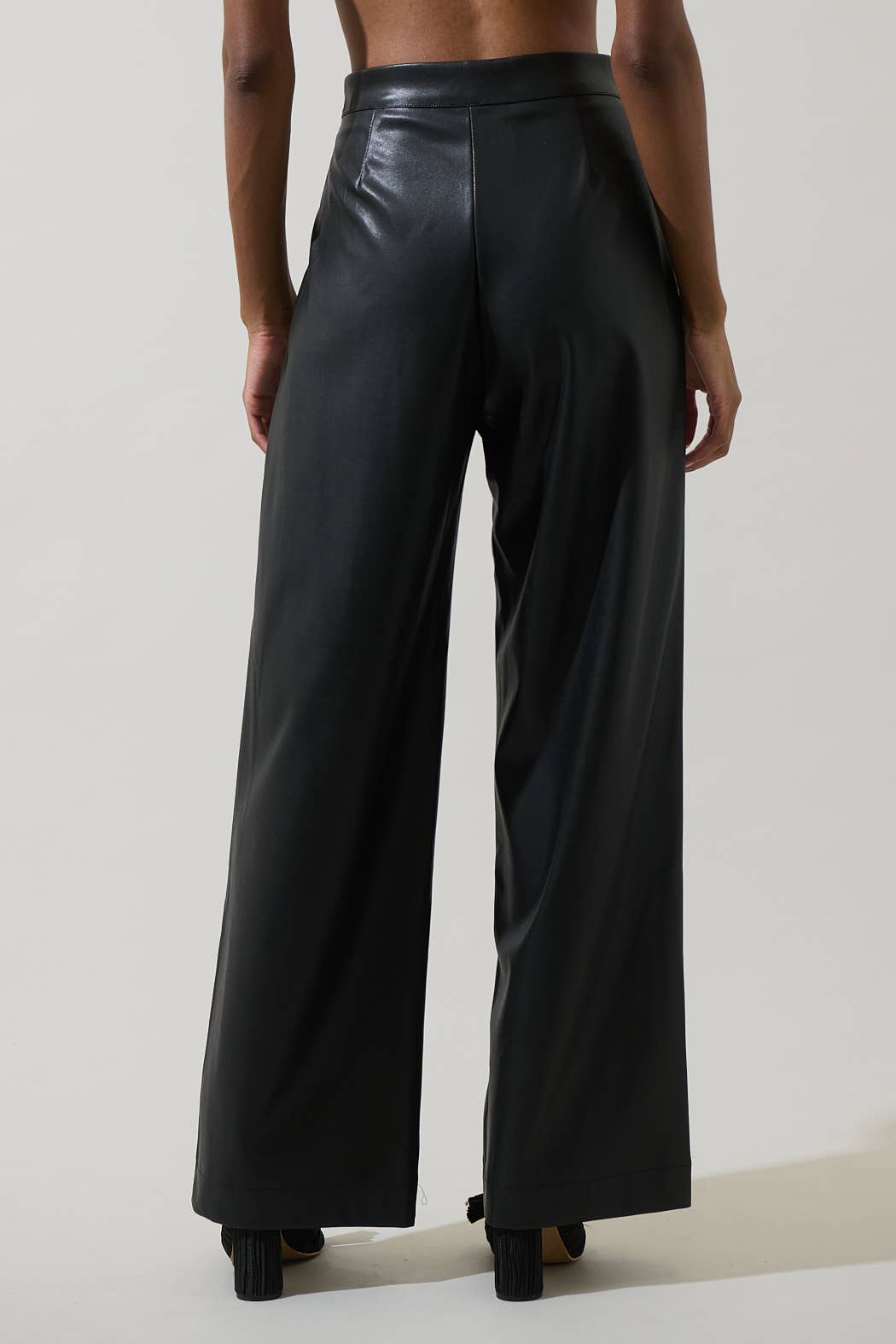 Anisa Faux Leather Wide Leg Pants